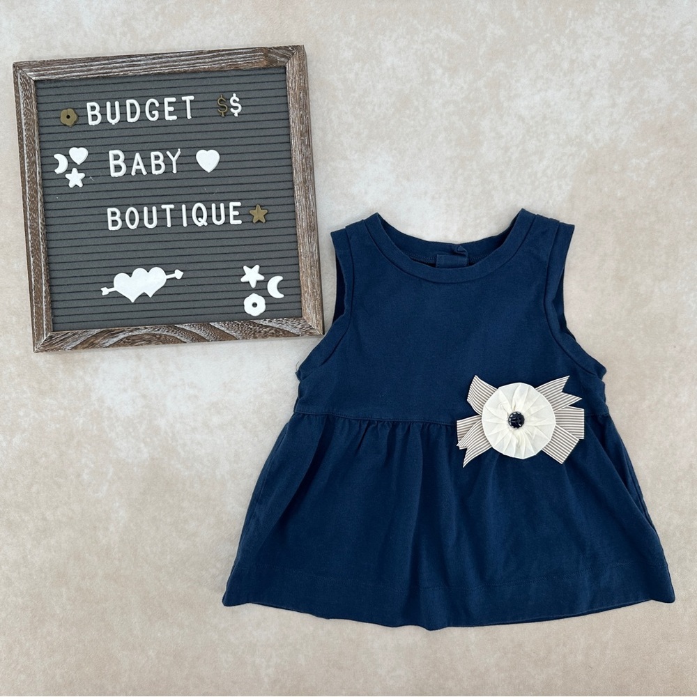 Janie and Jack Parisian Chic Navy Blue Sleeveless Top